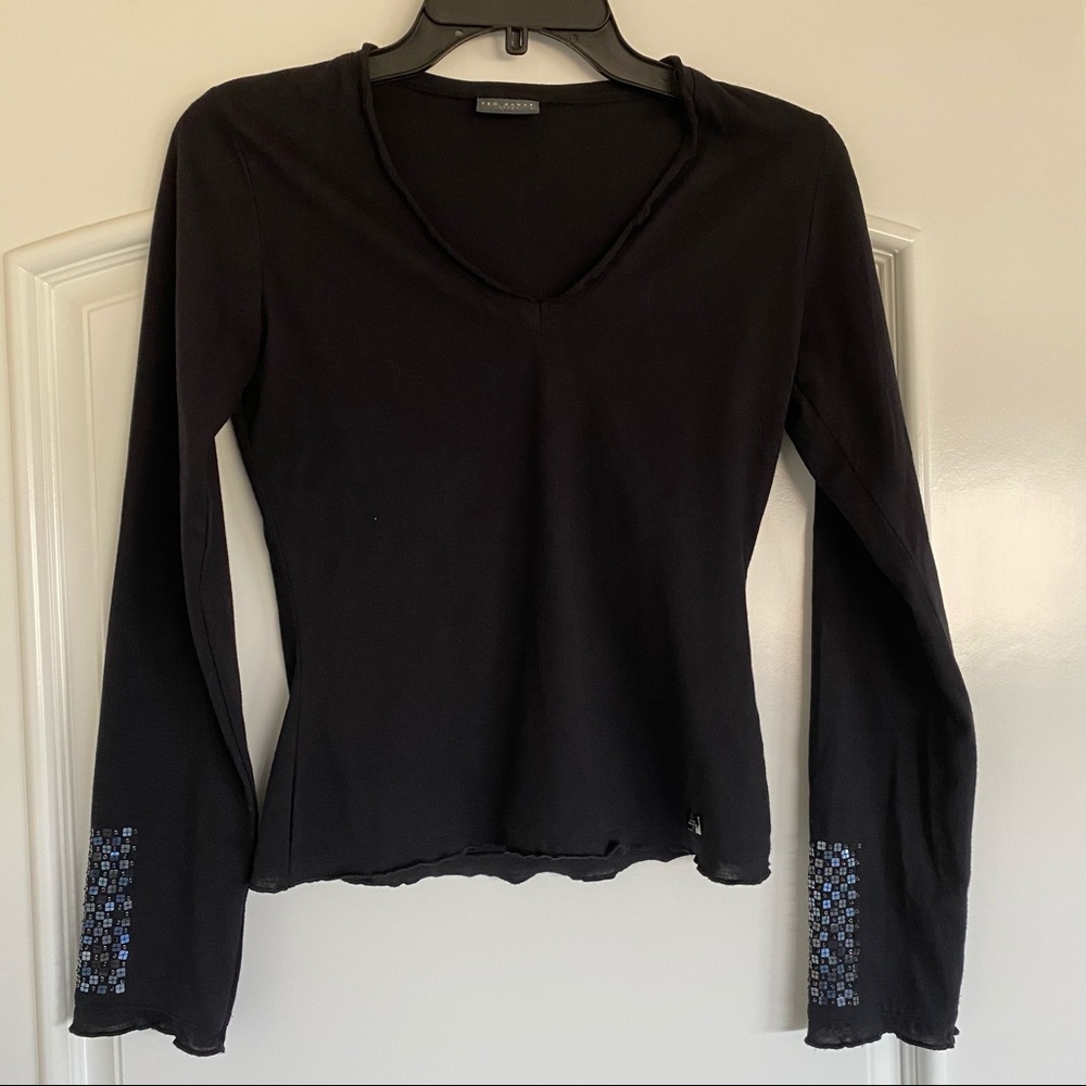 Ted Baker London Black Blouse Sequin Details